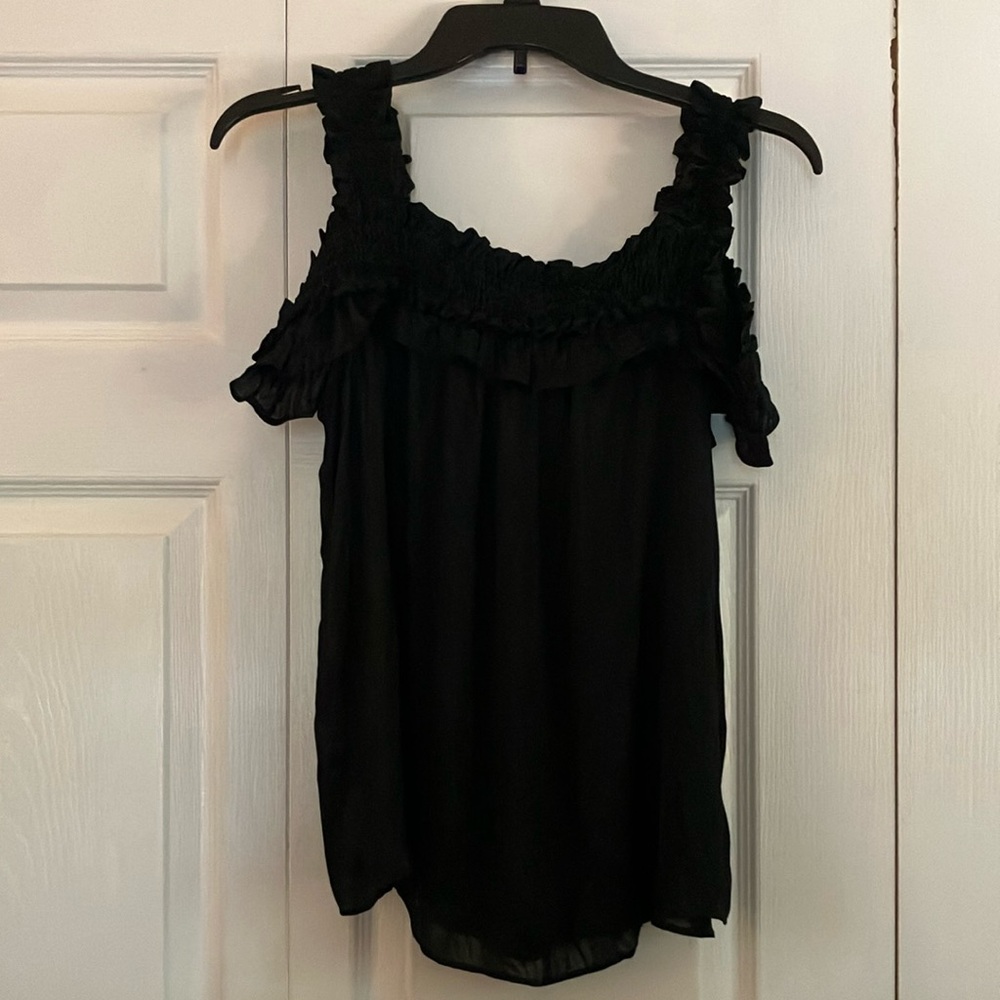 Anthropologie Flowy Cold Shoulder Tank